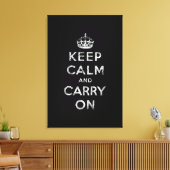 Kalm houden en doorgaan canvas afdruk (Insitu (Woonkamer))