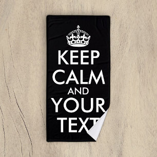 Kalm houden en doorgaan - Creëer uw eigen Badhanddoek