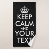 Kalm houden en doorgaan - Creëer uw eigen Badhanddoek (Badhanddoek)