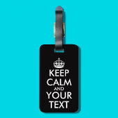 Kalm houden en doorgaan - Creëer uw eigen Bagagelabel