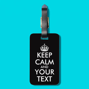 Kalm houden en doorgaan - Creëer uw eigen Bagagelabel