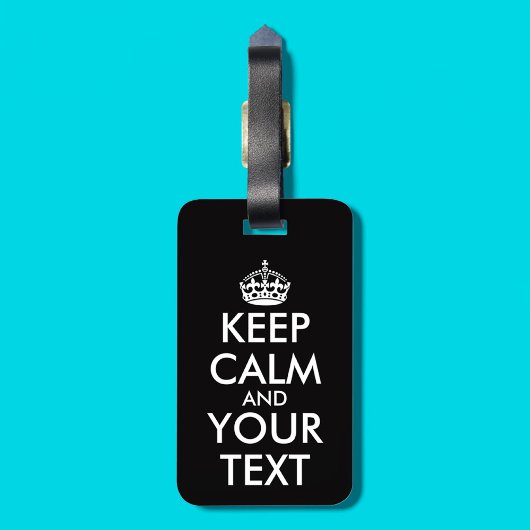 Kalm houden en doorgaan - Creëer uw eigen Bagagelabel