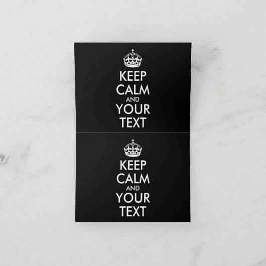 Kalm houden en doorgaan - Creëer uw eigen Bedankkaart (Binnen)