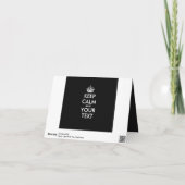 Kalm houden en doorgaan - Creëer uw eigen Bedankkaart (Achterkant)