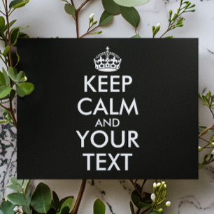 Kalm houden en doorgaan - Creëer uw eigen Briefkaart