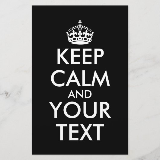 Kalm houden en doorgaan - Creëer uw eigen Briefpapier (Voorkant)