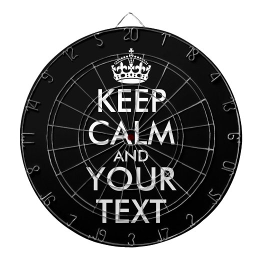Kalm houden en doorgaan - Creëer uw eigen Dartbord (Voorkant)