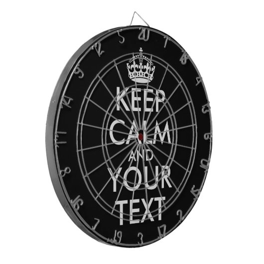 Kalm houden en doorgaan - Creëer uw eigen Dartbord (Voorkant Links)