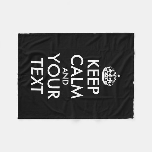 Kalm houden en doorgaan - Creëer uw eigen Fleece Deken (Voorkant (Horizontaal))