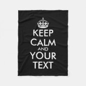 Kalm houden en doorgaan - Creëer uw eigen Fleece Deken (Voorkant)