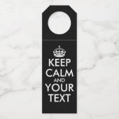 Kalm houden en doorgaan - Creëer uw eigen Flessenhanger (Voorkant)