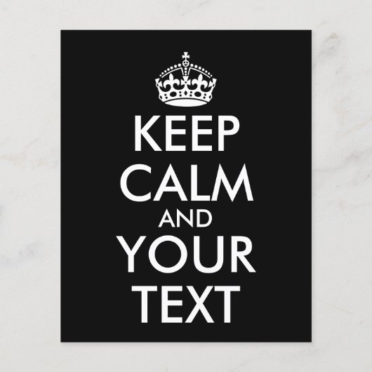 Kalm houden en doorgaan - Creëer uw eigen Flyer (Achterkant)