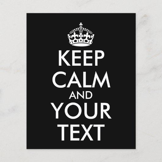 Kalm houden en doorgaan - Creëer uw eigen Flyer (Voorkant)