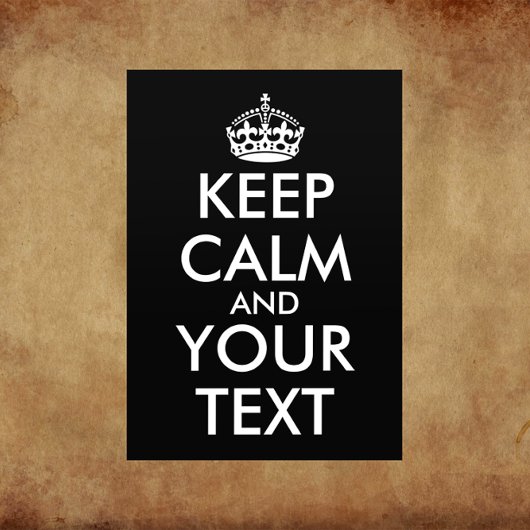 Kalm houden en doorgaan - Creëer uw eigen Flyer