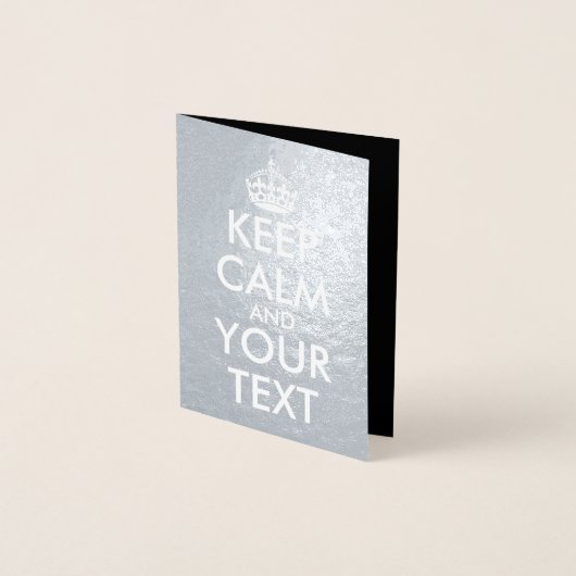 Kalm houden en doorgaan - Creëer uw eigen Folie Kaarten (Voorkant)