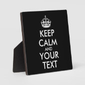 Kalm houden en doorgaan - Creëer uw eigen Fotoplaat (Voorkant)