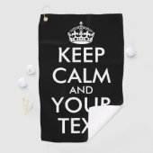 Kalm houden en doorgaan - Creëer uw eigen Golfhanddoek (Insitu)