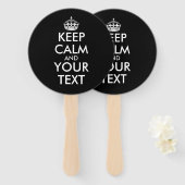 Kalm houden en doorgaan - Creëer uw eigen Handwaaier (Voorkant en achterkant)