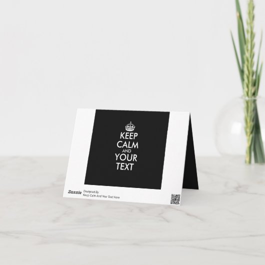 Kalm houden en doorgaan - Creëer uw eigen Kaart (Achterkant)