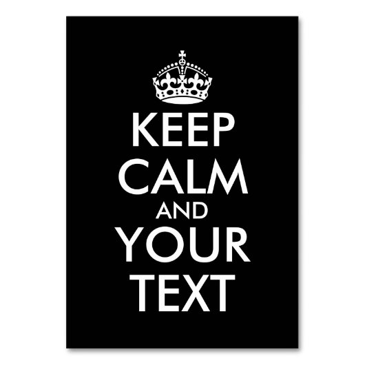 Kalm houden en doorgaan - Creëer uw eigen Kaart (Achterkant)