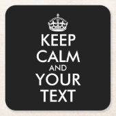 Kalm houden en doorgaan - Creëer uw eigen Kartonnen Onderzetters (Voorkant)