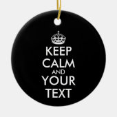 Kalm houden en doorgaan - Creëer uw eigen Keramisch Ornament (Voorkant)