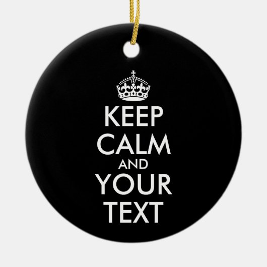 Kalm houden en doorgaan - Creëer uw eigen Keramisch Ornament (Voorkant)
