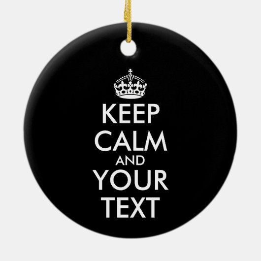 Kalm houden en doorgaan - Creëer uw eigen Keramisch Ornament (Achterkant)