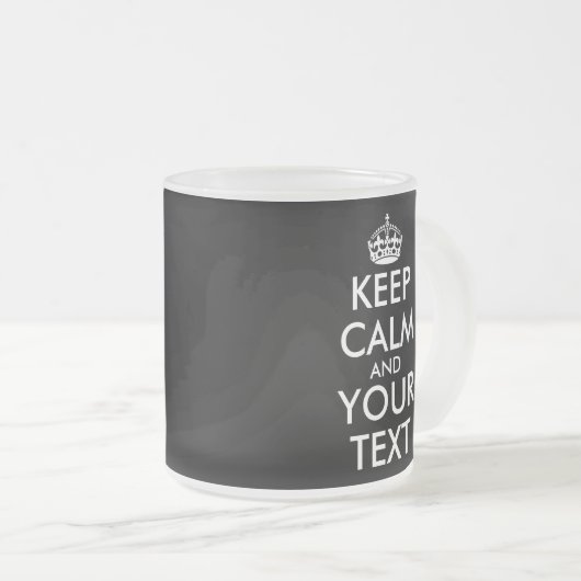 Kalm houden en doorgaan - Creëer uw eigen Matglas Koffiemok (Voorkant rechts)