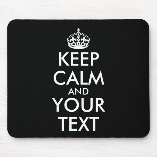 Kalm houden en doorgaan - Creëer uw eigen Muismat (Voorkant)