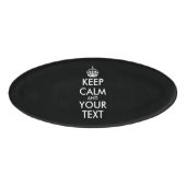 Kalm houden en doorgaan - Creëer uw eigen Naambadge (Voorkant)