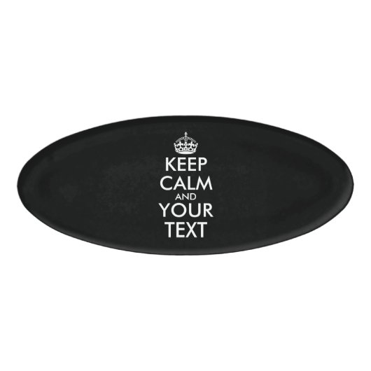 Kalm houden en doorgaan - Creëer uw eigen Naambadge (Voorkant)