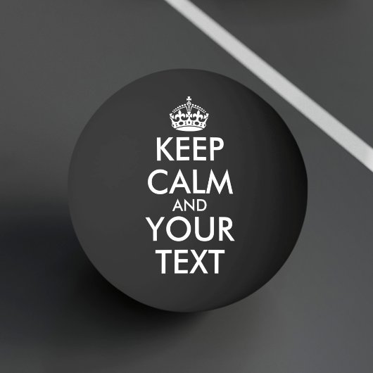 Kalm houden en doorgaan - Creëer uw eigen Pingpongbal