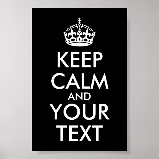 Kalm houden en doorgaan - Creëer uw eigen Poster (Voorkant)