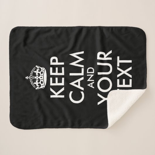 Kalm houden en doorgaan - Creëer uw eigen Sherpa Deken (Voorkant (horizontaal))