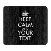 Kalm houden en doorgaan - Creëer uw eigen Snijplank (Voorkant)