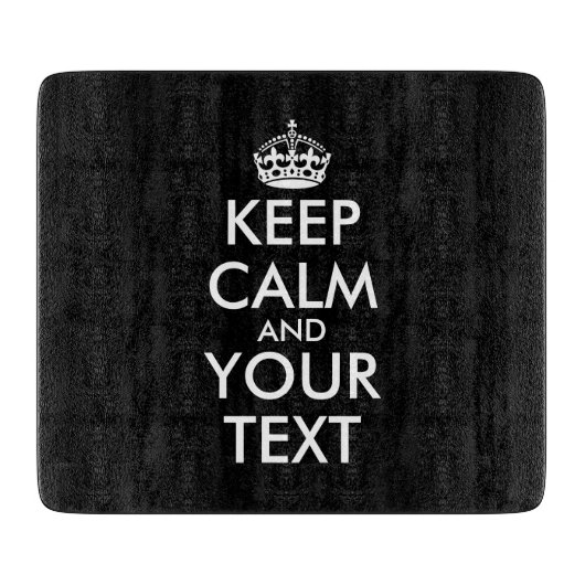 Kalm houden en doorgaan - Creëer uw eigen Snijplank (Voorkant)