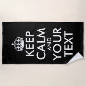 Kalm houden en doorgaan - Creëer uw eigen Strandlaken (Voorkant)