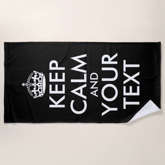 Kalm houden en doorgaan - Creëer uw eigen Strandlaken (Voorkant)