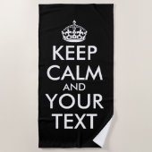 Kalm houden en doorgaan - Creëer uw eigen Strandlaken (Voorkant)