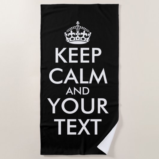 Kalm houden en doorgaan - Creëer uw eigen Strandlaken (Voorkant)