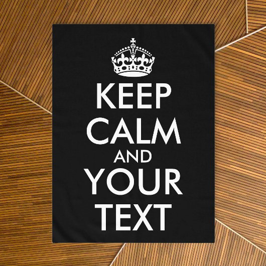 Kalm houden en doorgaan - Creëer uw eigen Tafelkleed