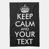 Kalm houden en doorgaan - Creëer uw eigen Theedoek (Verticaal)