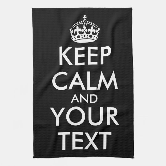 Kalm houden en doorgaan - Creëer uw eigen Theedoek (Verticaal)