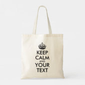 Kalm houden en doorgaan - Creëer uw eigen Tote Bag (Achterkant)