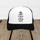 Kalm houden en doorgaan - Creëer uw eigen Trucker Pet<br><div class="desc">Maak uw eigen Douane houden kalm en draagt op Ontwerp door tekst zelf toe te voegen. Het is een zeer populaire slogan voor lolliefhebbers en iedereen.</div>