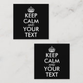 Kalm houden en doorgaan - Creëer uw eigen Vierkante Visitekaartje (Voorkant / Achterkant)
