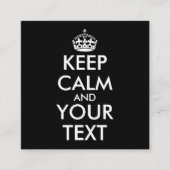 Kalm houden en doorgaan - Creëer uw eigen Vierkante Visitekaartje (Voorkant)