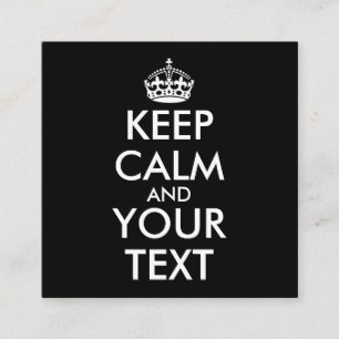 Kalm houden en doorgaan - Creëer uw eigen Vierkante Visitekaartje