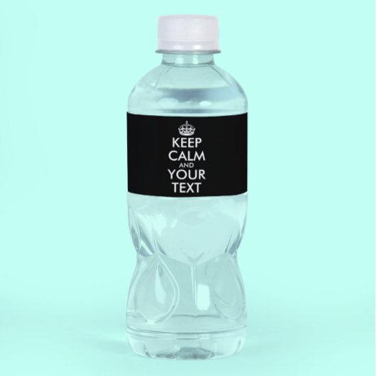 Kalm houden en doorgaan - Creëer uw eigen Waterfles Etiket